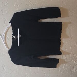 3/$10 Banana Republic Black Lace Trim Top